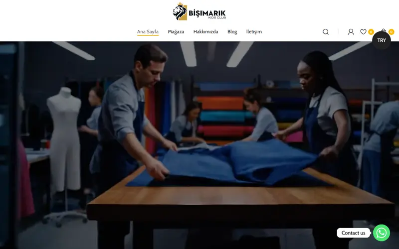 Bi Şımarık Kids web sitesi ana sayfa ekran görüntüsü