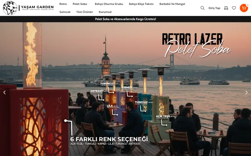 Yaşam Garden web sitesi ana sayfa ekran görüntüsü